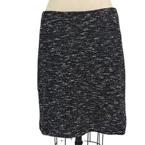 Talbots black and white pencil skirt size 12 Cotton Blend